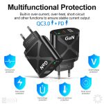 شارژر سریع لپ‌تاپ 65W INGZOOM ALD-W3 | شارژر سریع PD | QC3.0 | مناسب آیفون 16 و 15 پرو مکس