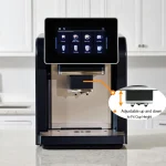 دستگاه قهوه‌ساز هوشمند Longbank با طراحی ایتالیایی و نمایشگر دیجیتال