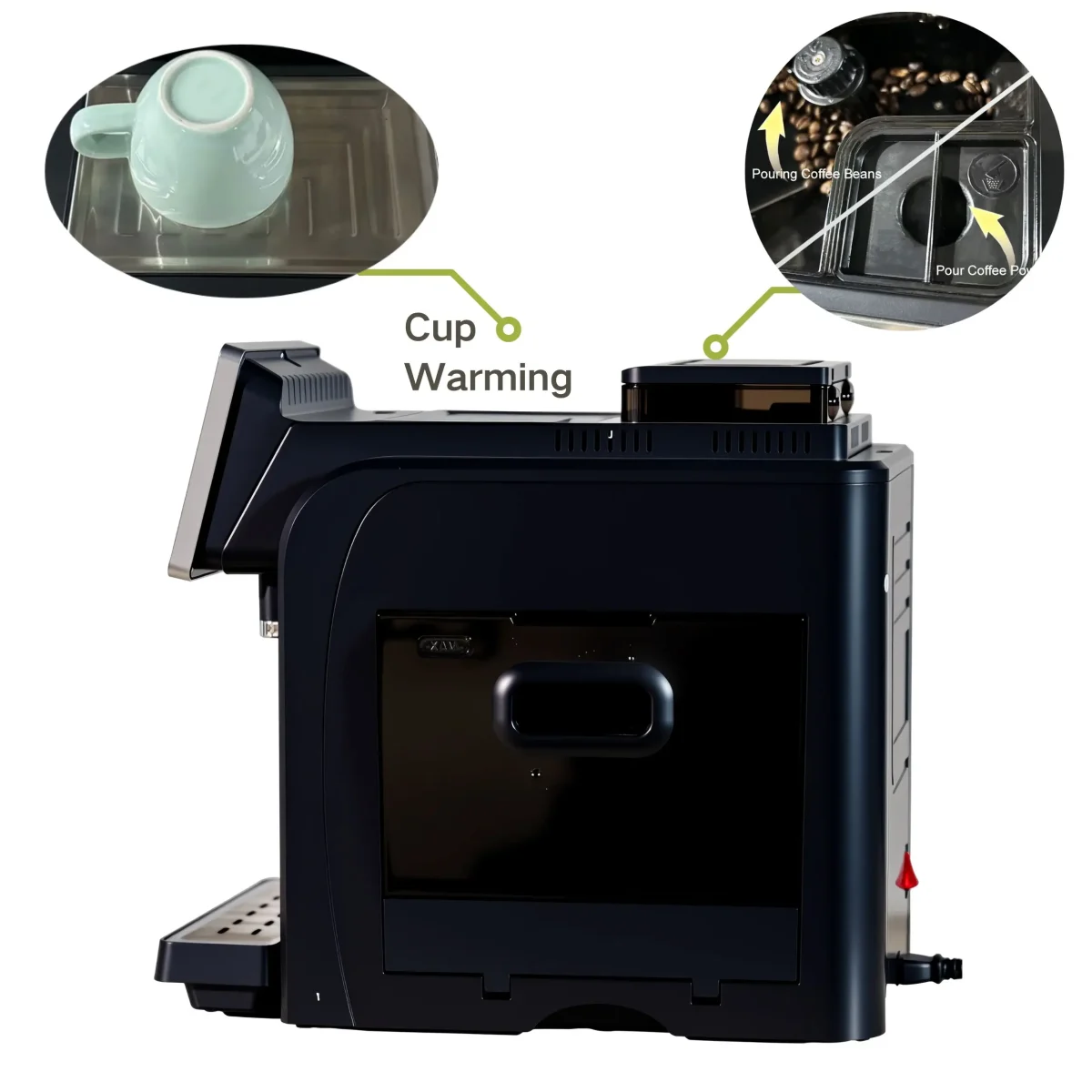 دستگاه قهوه‌ساز هوشمند Longbank با طراحی ایتالیایی و نمایشگر دیجیتال