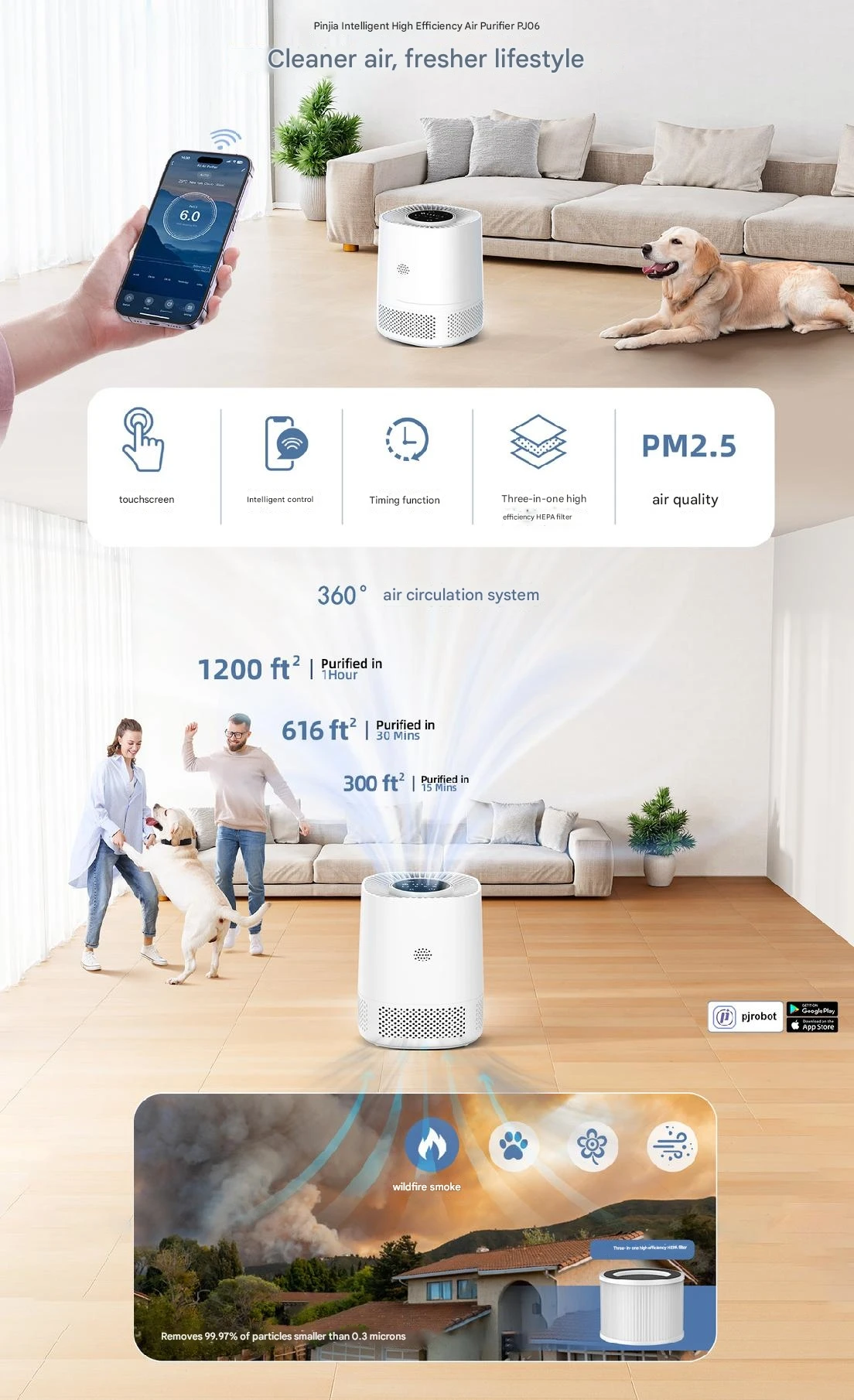 یونیزه‌کننده هوشمند در کنار جعبه خاک گربه برای حذف بو