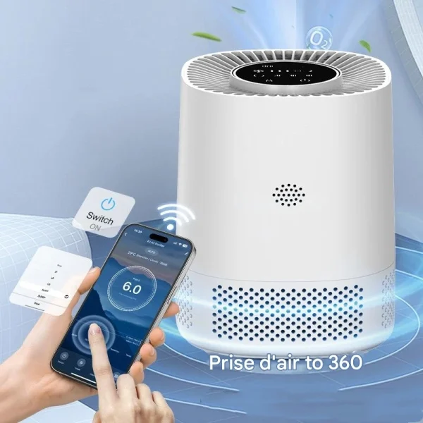 دستگاه حذف بوی حیوانات خانگی با طراحی مدرن و یونیزه‌کننده هوا