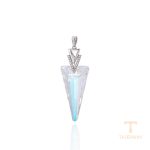 اویز ژوپینگ طلای سفید (رادیوم) نگین‌دار کد A00622789-AB