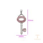 نمای نزدیک اویز ژوپینگ نگین‌دار کد A00627042
