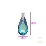نمای نزدیک اویز ژوپینگ نگین‌دار کد A00917226