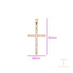 نمای نزدیک اویز ژوپینگ نگین‌دار رنگ ثابت مناسب پوست حساس کد T001091765