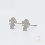 نمای مدل قفل و اتصالات گوشواره ژوپینگ وزن 0.7 گرم کد 80665