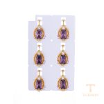 اویز ژوپینگ رنگ طلایی طرح طلا ۲۴ عیار نگین‌دار کد pendant-268-1