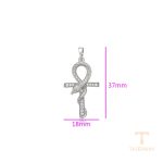 نمای نزدیک اویز ژوپینگ نگین‌دار کد X000682165