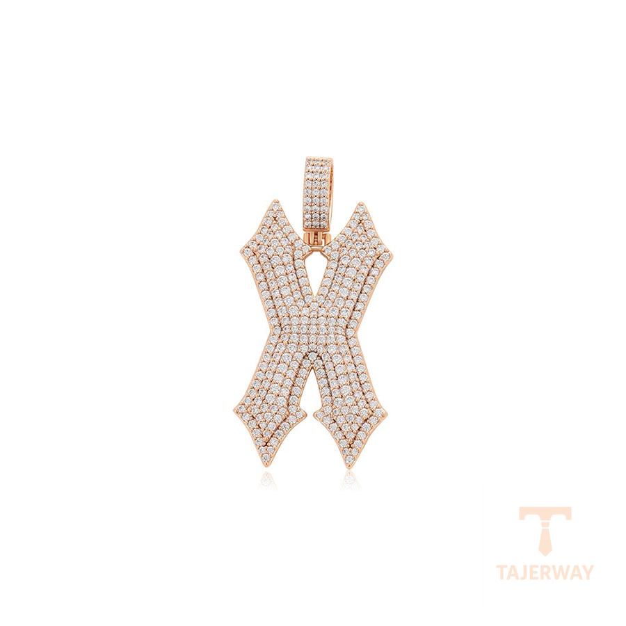 اویز ژوپینگ رنگ طلایی طرح طلا ۱۸ عیار نگین‌دار کد X000804660