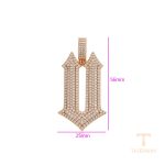 نمای نزدیک اویز ژوپینگ نگین‌دار کد X000804662