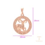 جزییات و نمای نزدیک اویز ژوپینگ طول Free وزن 2.22 گرم کد X000941347