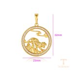 نمای نزدیک اویز ژوپینگ نگین‌دار رنگ ثابت کد X001074315