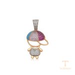 اویز ژوپینگ نگین‌دار کد 14P2351501