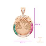 نمای نزدیک اویز ژوپینگ نگین‌دار کد 14P2521910