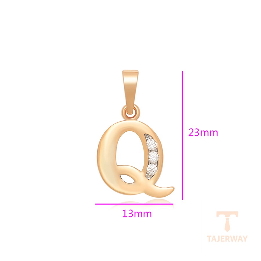 اویز ژوپینگ رنگ طلایی طرح طلا ۱۸ عیار نگین‌دار کد 33016