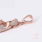 نمای نزدیک اویز ژوپینگ نگین‌دار کد 33477