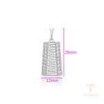 نمای نزدیک اویز ژوپینگ نگین‌دار رنگ ثابت کد A00901265