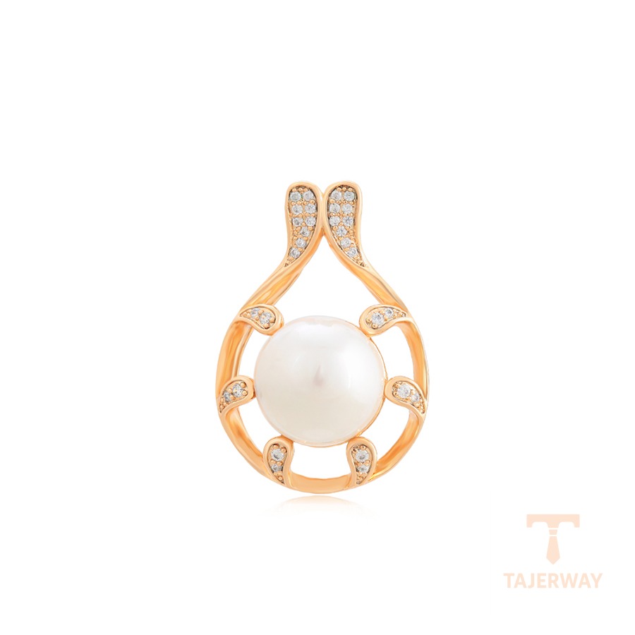 اویز ژوپینگ رنگ طلایی طرح طلا ۱۸ عیار نگین‌دار کد A00912359