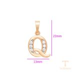 نمای نزدیک اویز ژوپینگ نگین‌دار رنگ ثابت کد A00916650