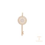 اویز ژوپینگ رنگ طلایی طرح طلا ۱۸ عیار نگین‌دار کد A00917797