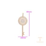 نمای نزدیک اویز ژوپینگ نگین‌دار کد A00917797