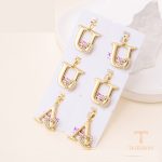 اویز ژوپینگ رنگ طلایی طرح طلا ۱۴ عیار نگین‌دار کد pendant-289-32