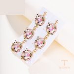 اویز ژوپینگ رنگ طلایی طرح طلا ۱۸ عیار نگین‌دار کد pendant-291-5