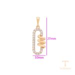 نمای نزدیک اویز ژوپینگ نگین‌دار کد X0000712276