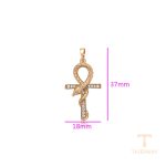 نمای نزدیک اویز ژوپینگ نگین‌دار کد X000440475