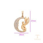 جزییات و نمای نزدیک اویز ژوپینگ وزن 2.31 گرم کد X000447623