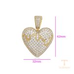 نمای نزدیک اویز ژوپینگ نگین‌دار رنگ ثابت کد X000646632