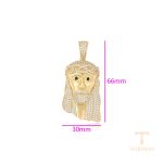 نمای نزدیک اویز ژوپینگ نگین‌دار رنگ ثابت کد X000657323