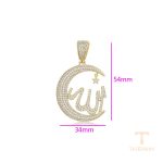 نمای نزدیک اویز ژوپینگ نگین‌دار کد X000657334