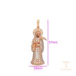 نمای نزدیک اویز ژوپینگ نگین‌دار کد X000660095