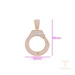 نمای نزدیک اویز ژوپینگ نگین‌دار کد X000667219