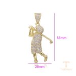 نمای نزدیک اویز ژوپینگ نگین‌دار کد X000683468