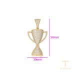 نمای نزدیک اویز ژوپینگ نگین‌دار رنگ ثابت کد X000683469