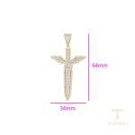 جزییات و نمای نزدیک اویز ژوپینگ طول Free وزن 6.81 گرم کد X000684628