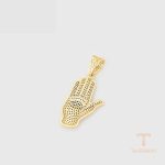 نمای نزدیک اویز ژوپینگ نگین‌دار کد X000684870