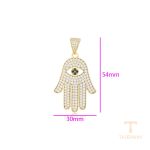 نمای نزدیک اویز ژوپینگ نگین‌دار رنگ ثابت کد X000687406