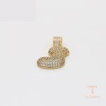 جزییات و نمای نزدیک اویز ژوپینگ طول Free وزن 5.35 گرم کد X000694852