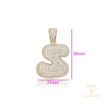 نمای نزدیک اویز ژوپینگ نگین‌دار رنگ ثابت کد X000694862