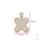 نمای نزدیک اویز ژوپینگ نگین‌دار کد X000694867