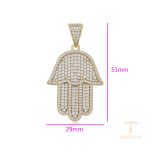 نمای نزدیک اویز ژوپینگ نگین‌دار کد X000695199