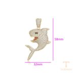نمای نزدیک اویز ژوپینگ نگین‌دار کد X000709103