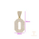 نمای نزدیک اویز ژوپینگ نگین‌دار رنگ ثابت کد X000709166