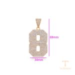 نمای نزدیک اویز ژوپینگ نگین‌دار رنگ ثابت کد X000716964