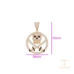 نمای نزدیک اویز ژوپینگ نگین‌دار کد X000716967