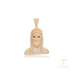 اویز ژوپینگ رنگ طلایی طرح طلا ۱۸ عیار نگین‌دار کد X000716980