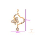 جزییات و نمای نزدیک اویز ژوپینگ وزن 2.48 گرم کد X000718193